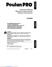 Poulan Pro 530164830 Instruction Manual