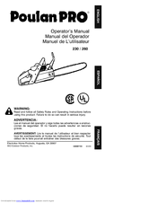 Poulan Pro 2000-08 Operator's Manual