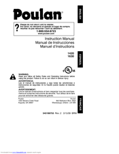 Poulan Pro 545186755 Instruction Manual
