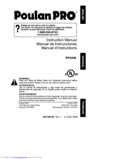 Poulan Pro 545186756 Instruction Manual