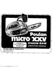 Poulan Pro Micro XXV User Manual