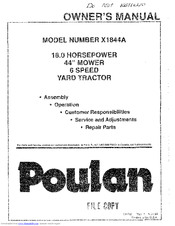 Poulan Pro 139700 Owner's Manual