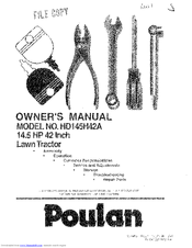 Poulan Pro HD145H42A Owner's Manual