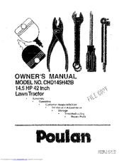 Poulan Pro CHD145H42B Owner's Manual