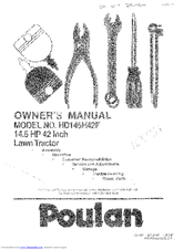 Poulan Pro HD145H42F Owner's Manual