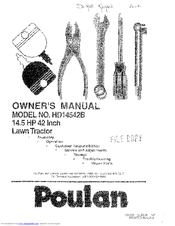 Poulan Pro 168191 Owner's Manual