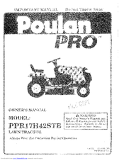 Poulan Pro 169482 Owner's Manual