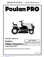 Poulan Pro PRK17H42STA Owner's Manual