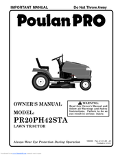 Poulan Pro 180265 Owner's Manual