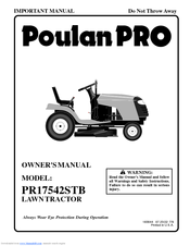 Poulan Pro PR17542STB Owner's Manual