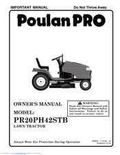 Poulan Pro 183048 Important Manual