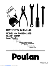 Poulan Pro PO165H42STB Owner's Manual