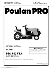 Poulan Pro PD1842STA Owner's Manual
