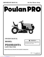 Poulan Pro PD20H42STA Owner's Manual