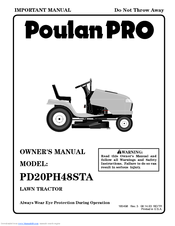 Poulan Pro PD20PH48STA Owner's Manual