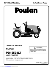 Poulan Pro PD15538LT Operator's Manual