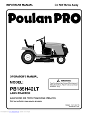 Poulan Pro PB19H42LTS Operator's Manual