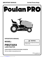Poulan Pro PBGT2254 Operator's Manual