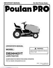 Poulan Pro DB24H42YT Operator's Manual