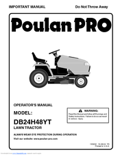 Poulan Pro DB24H48YT Operator's Manual