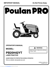 Poulan Pro 402938 Operator's Manual