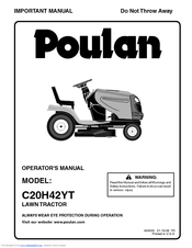 Poulan Pro C20H42YT Operator's Manual