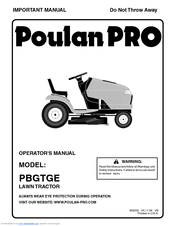 Poulan Pro 406255 Operator's Manual