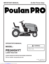 Poulan Pro 411261 Operator's Manual