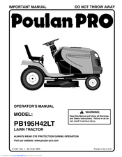 Poulan Pro 411287 Operator's Manual
