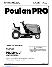 Poulan Pro 96042005000 Operator's Manual