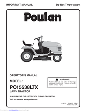 Poulan Pro PO15538LTX Operator's Manual