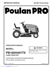 Poulan Pro 96042006800 Operator's Manual