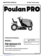Poulan Pro 418791 Operator's Manual