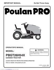 Poulan Pro 418793 Operator's Manual