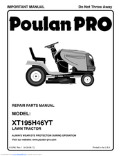 Poulan Pro 419765 Repair Parts Manual
