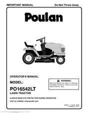 Poulan Pro PO16542LT Operator's Manual