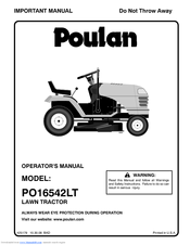 Poulan Pro PO16542LT Operator's Manual