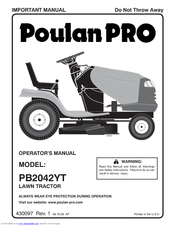 Poulan Pro PB2042YT Operator's Manual