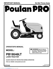 Poulan Pro 432448 Operator's Manual