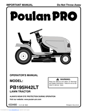 Poulan Pro 433480 Operator's Manual