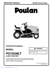 Poulan Pro PO15538LT Operator's Manual
