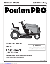 Poulan Pro PB22H46YT Operator's Manual
