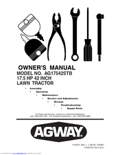Agway AG17542STB Owner's Manual