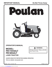 Poulan Pro PB175H42LT Operator's Manual