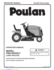 Poulan Pro PBA195H42LT Operator's Manual