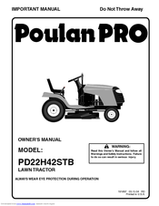 Poulan Pro PD22H42STB Owner's Manual