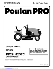 Poulan Pro PD22H42STC Owner's Manual