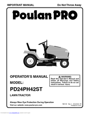 Poulan Pro PD24H42ST Operator's Manual