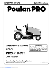 Poulan Pro PD24PH48ST Operator's Manual