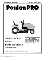 Poulan Pro PD25H48STA Owner's Manual